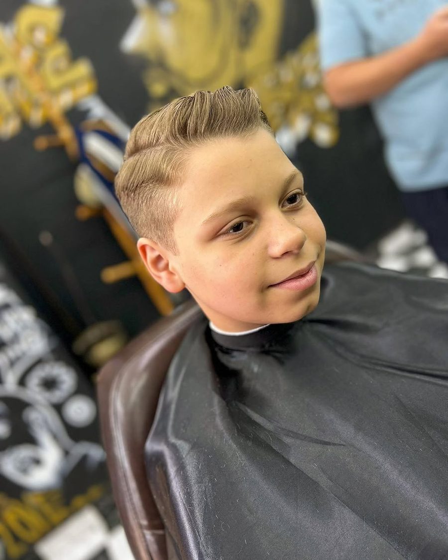 Corte infantil feito na Bresser Barbearia